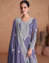 trendy light purple real silk designer party wear readymade heavy salwar suit collection with light purple real silk rt8889-184665 Close-up View